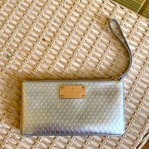 Silver Kate Spade wristlet